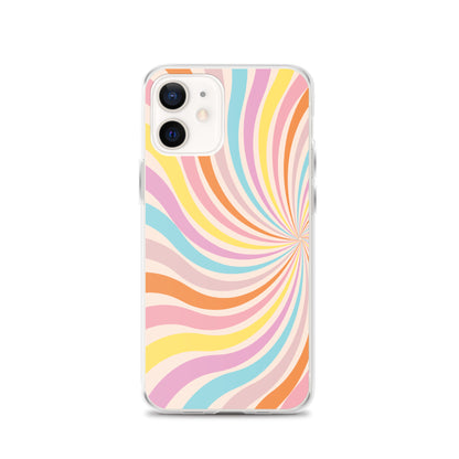 Rainbow Swirls - Clear Case