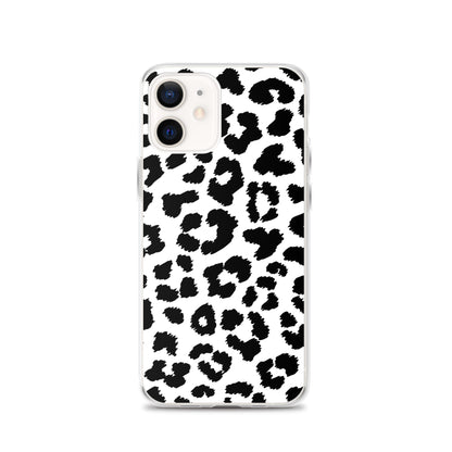 Black Leopard Print - Clear Case