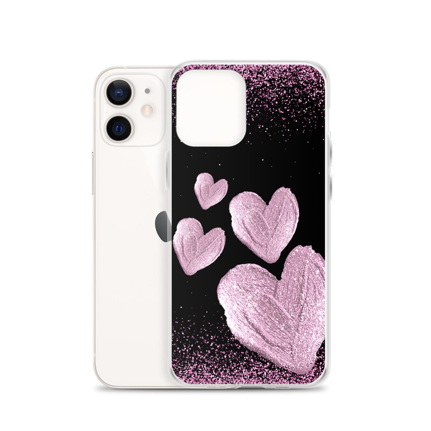 Pink Hearts - Clear Case