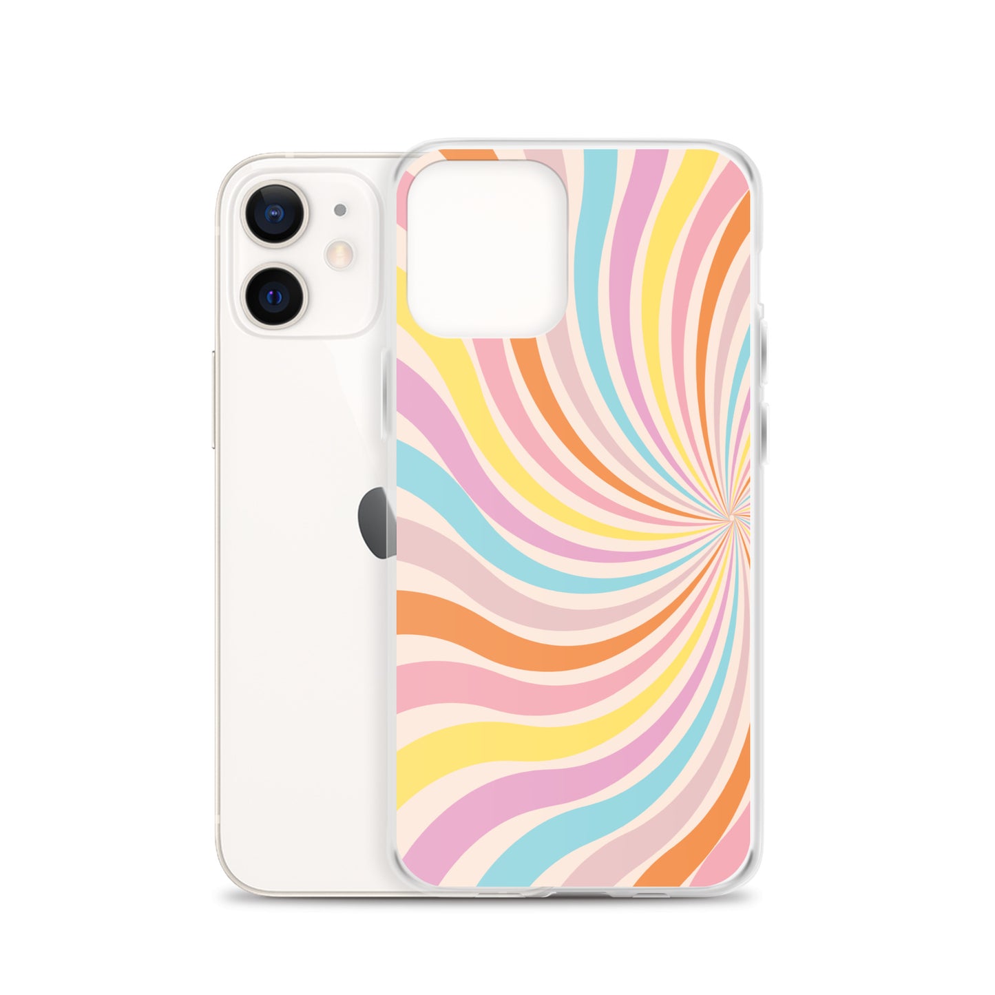 Rainbow Swirls - Clear Case