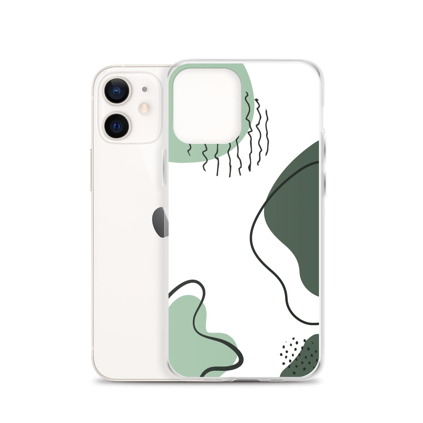 Green Abstract Shapes - Clear Case