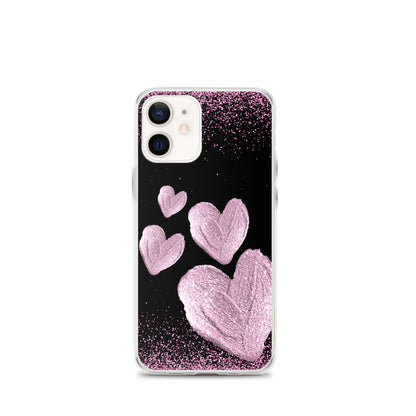 Pink Hearts - Clear Case