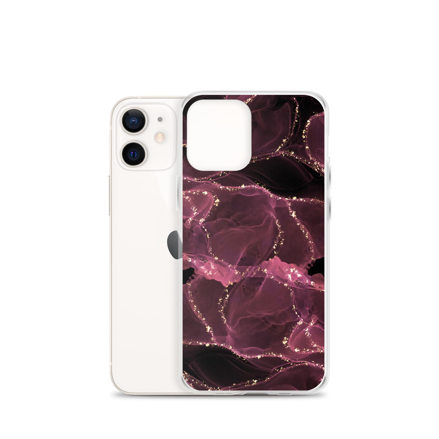 Pink Marble - Clear Case