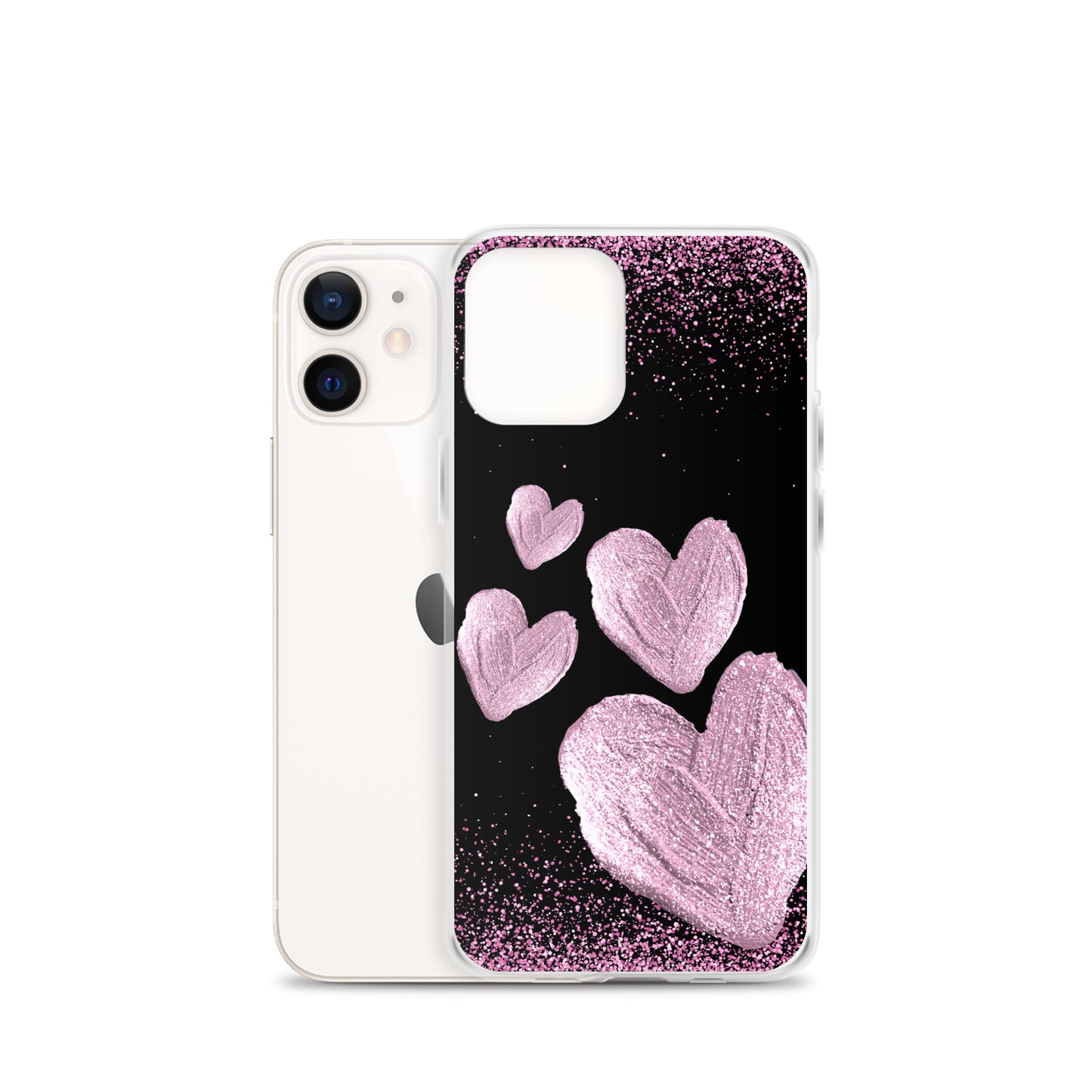 Pink Hearts - Clear Case