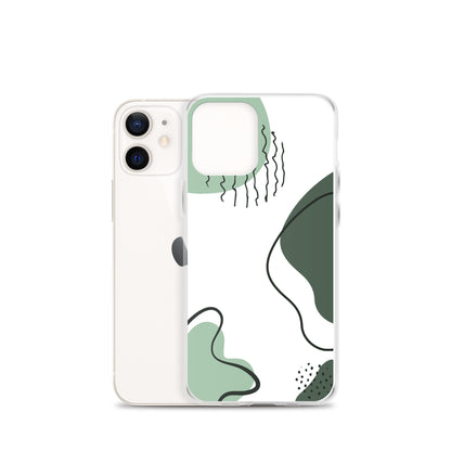 Green Abstract Shapes - Clear Case