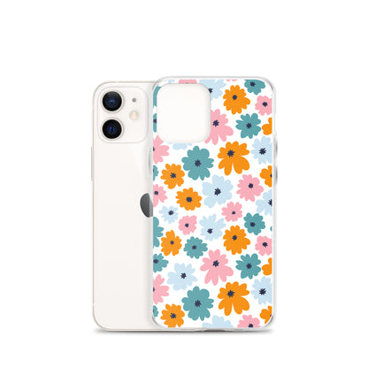 Multicoloured Flowers - Clear Case