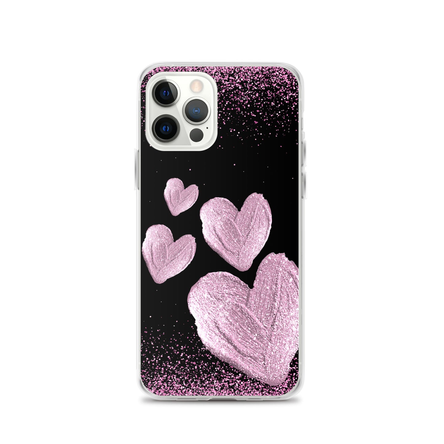 Pink Hearts - Clear Case