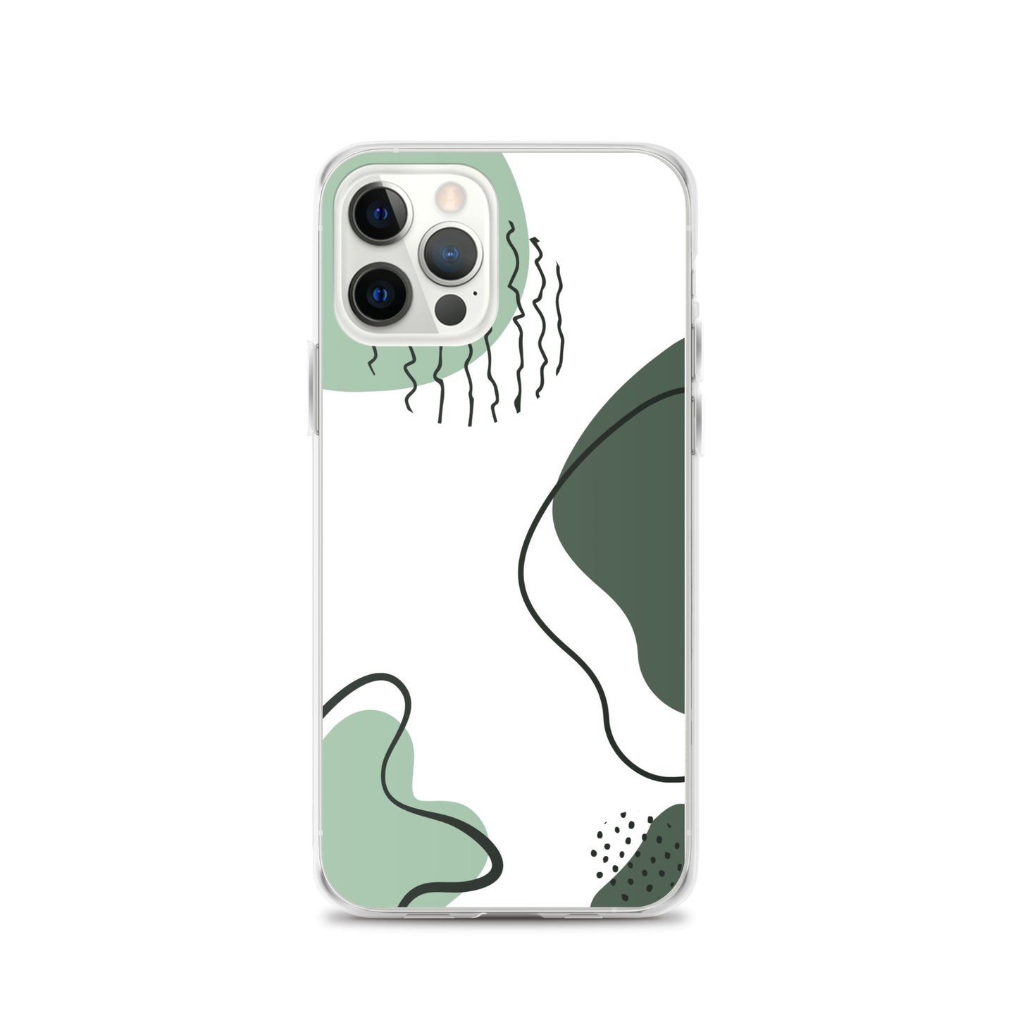 Green Abstract Shapes - Clear Case