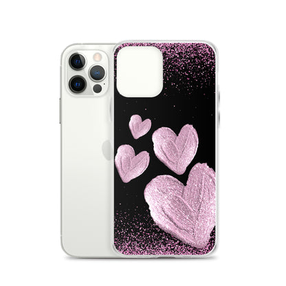 Pink Hearts - Clear Case