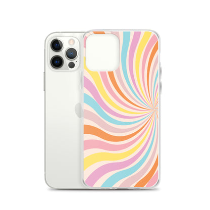 Rainbow Swirls - Clear Case