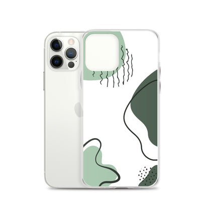 Green Abstract Shapes - Clear Case