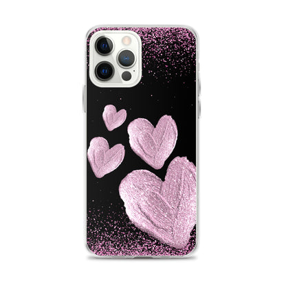 Pink Hearts - Clear Case