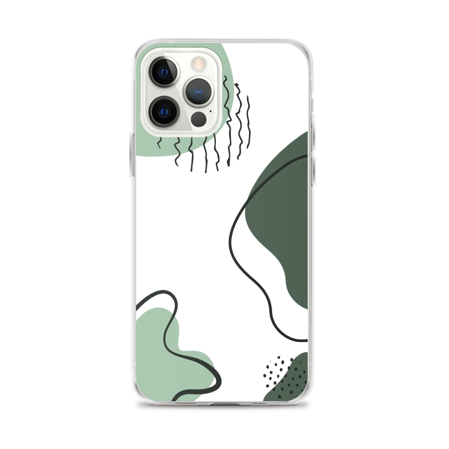 Green Abstract Shapes - Clear Case