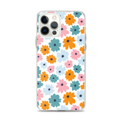 Multicoloured Flowers - Clear Case