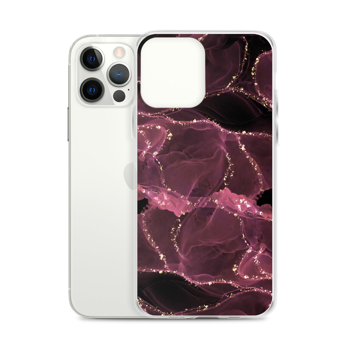 Pink Marble - Clear Case