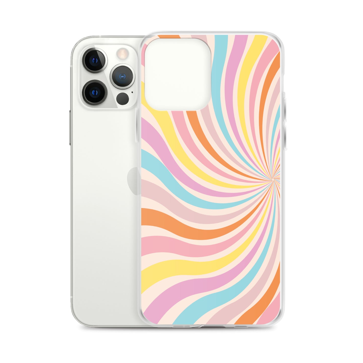 Rainbow Swirls - Clear Case