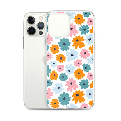 Multicoloured Flowers - Clear Case