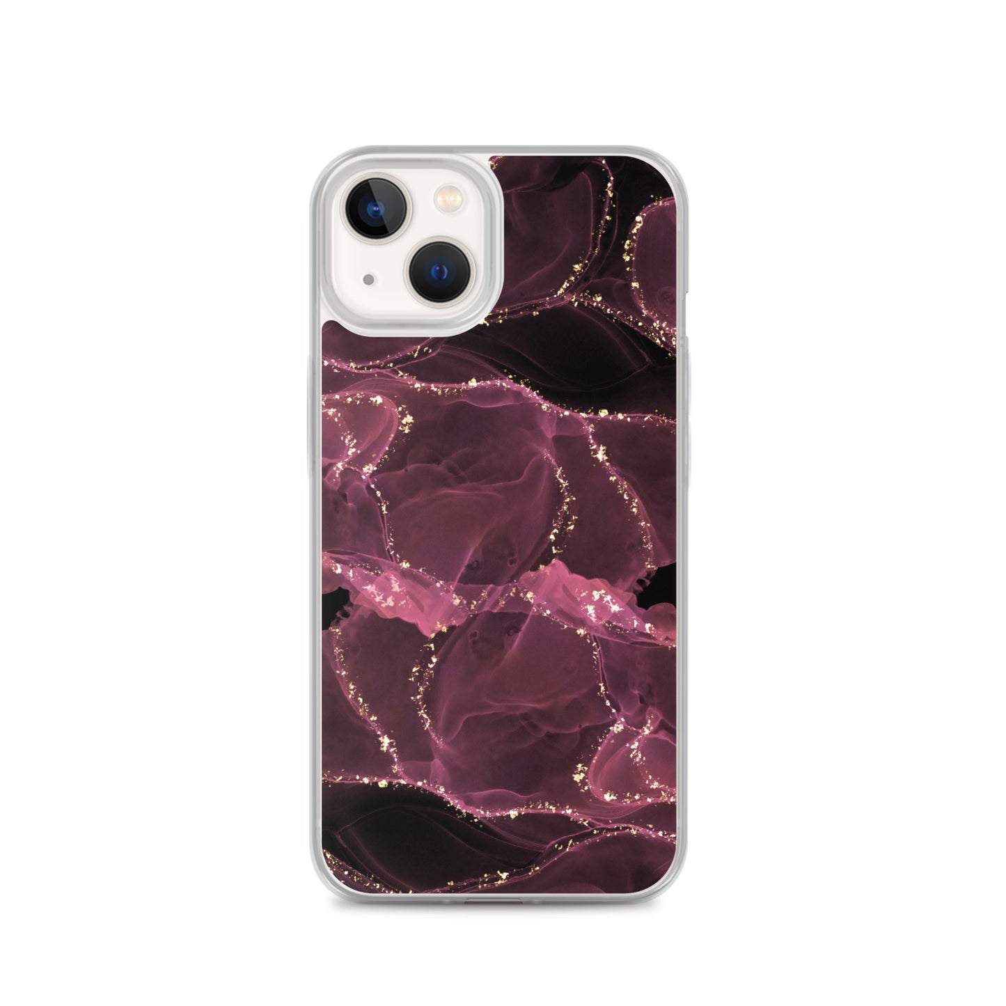 Pink Marble - Clear Case