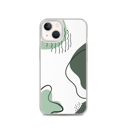 Green Abstract Shapes - Clear Case