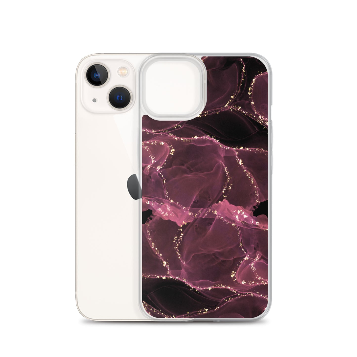 Pink Marble - Clear Case