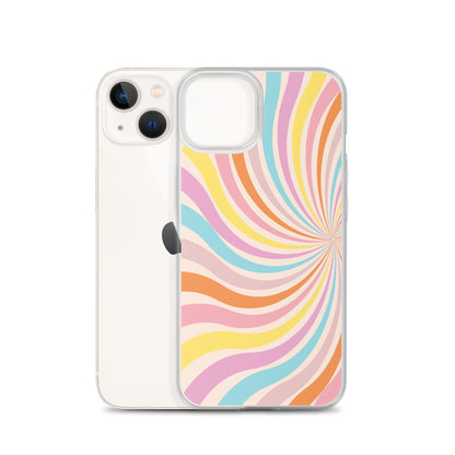 Rainbow Swirls - Clear Case