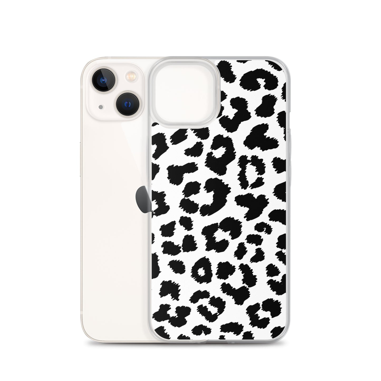 Black Leopard Print - Clear Case