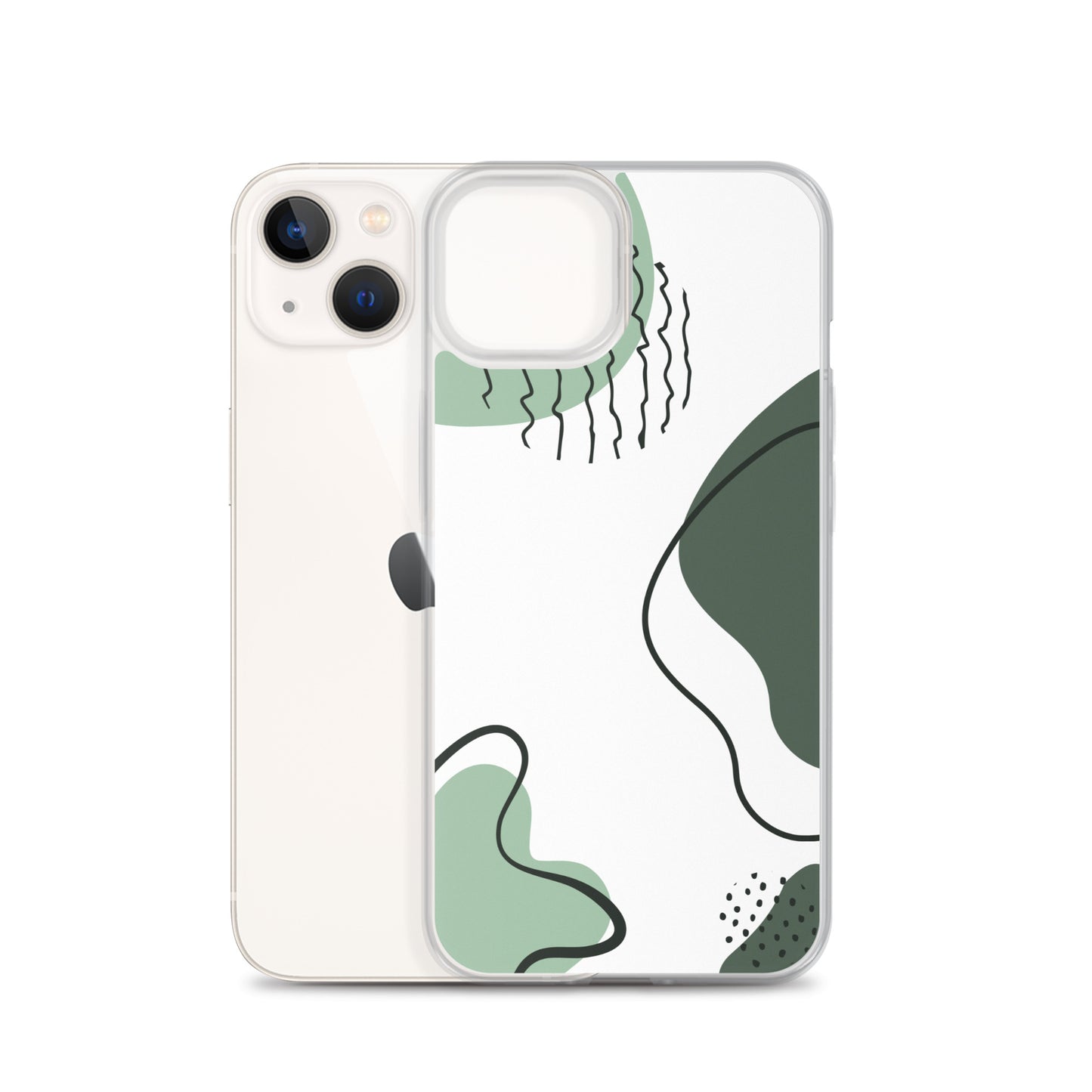 Green Abstract Shapes - Clear Case