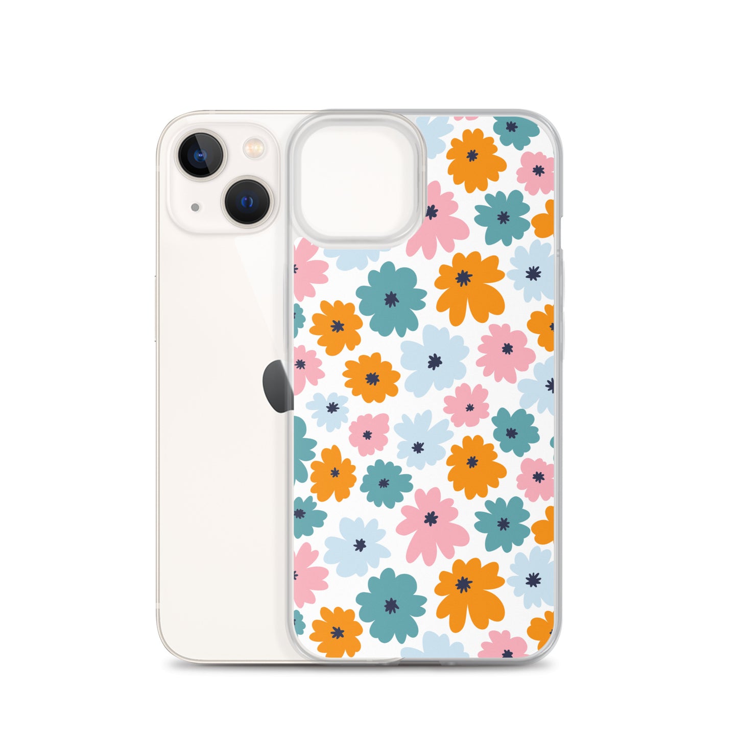 Multicoloured Flowers - Clear Case