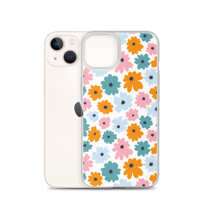 Multicoloured Flowers - Clear Case