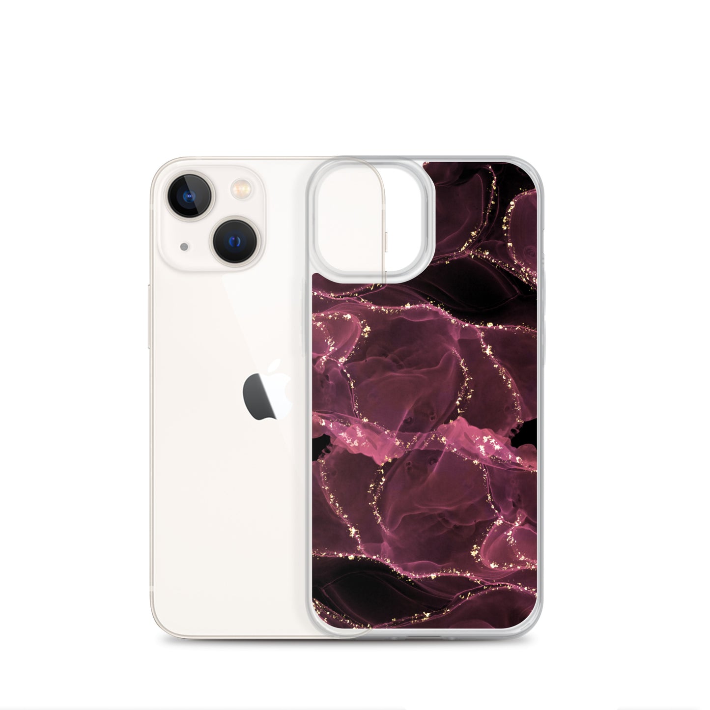 Pink Marble - Clear Case