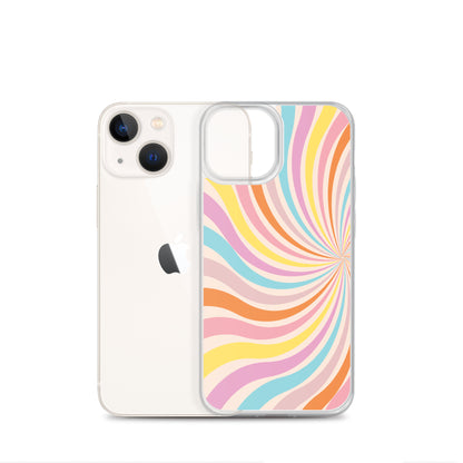 Rainbow Swirls - Clear Case