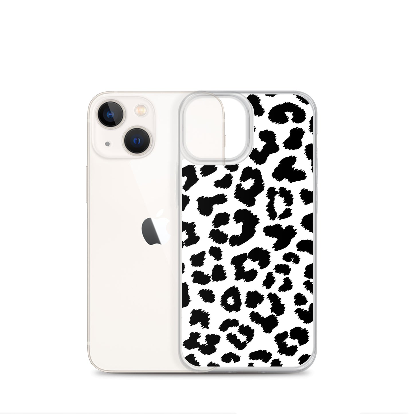 Black Leopard Print - Clear Case