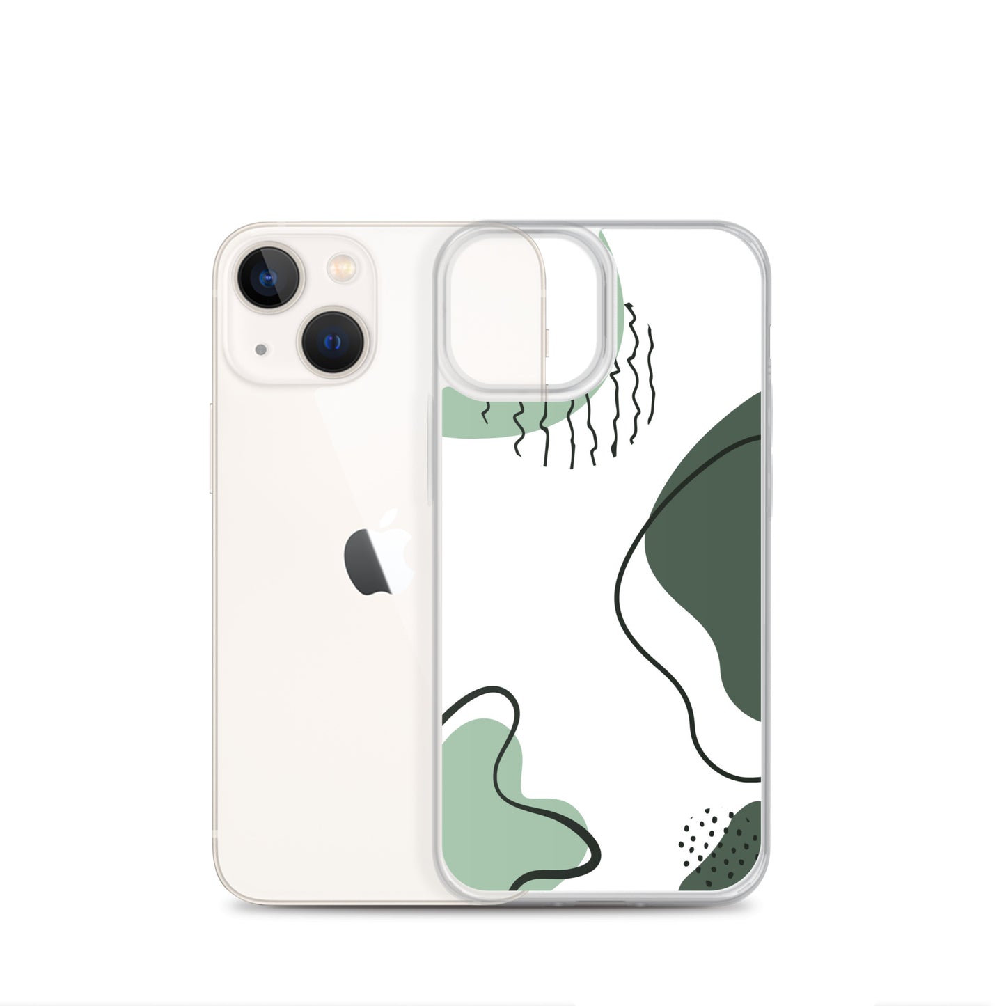 Green Abstract Shapes - Clear Case