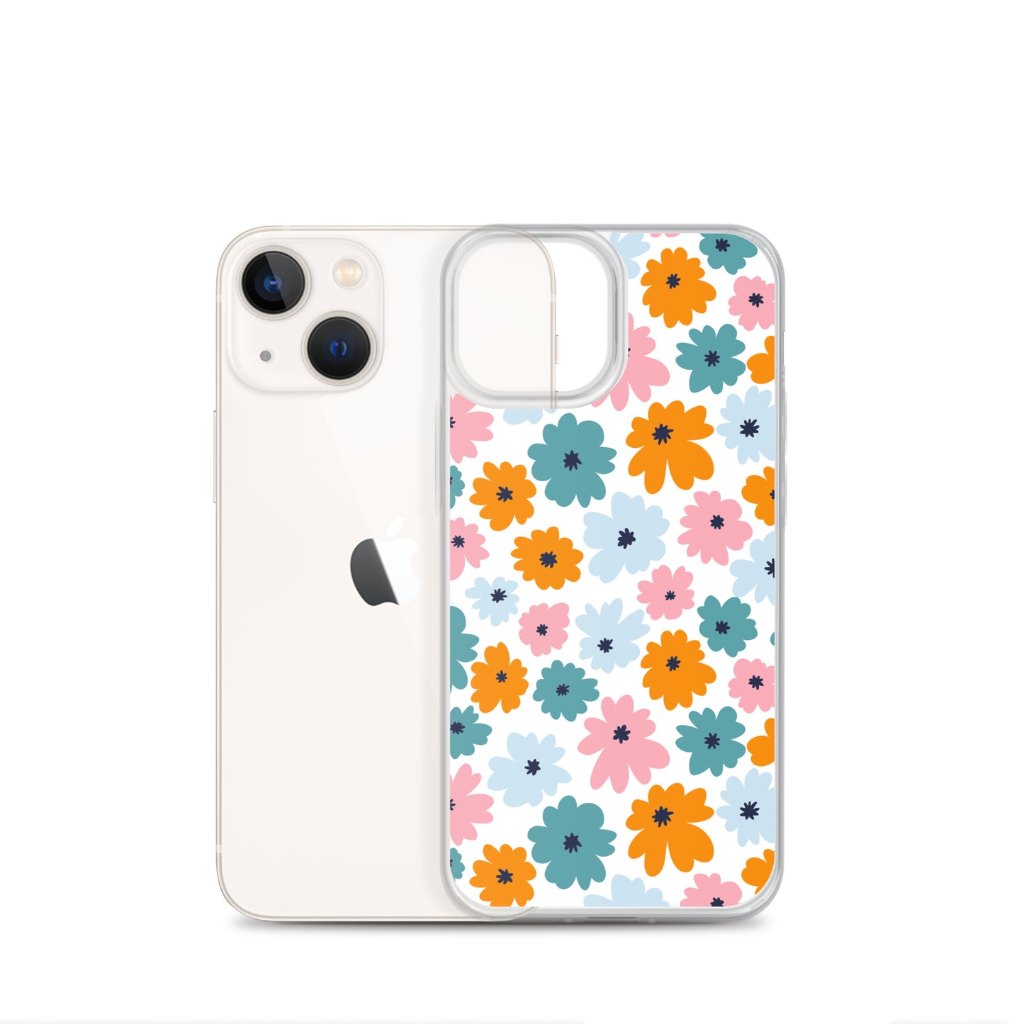 Multicoloured Flowers - Clear Case