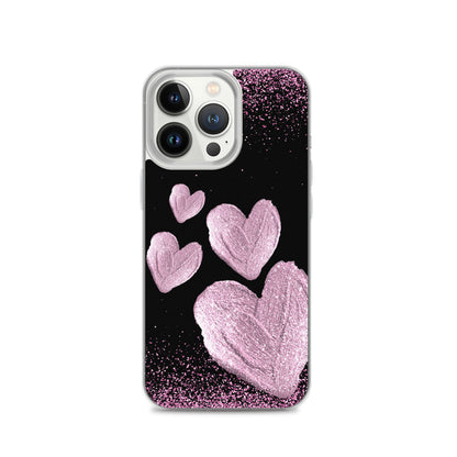 Pink Hearts - Clear Case