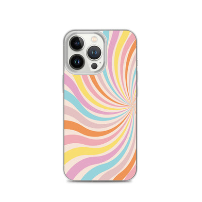 Rainbow Swirls - Clear Case