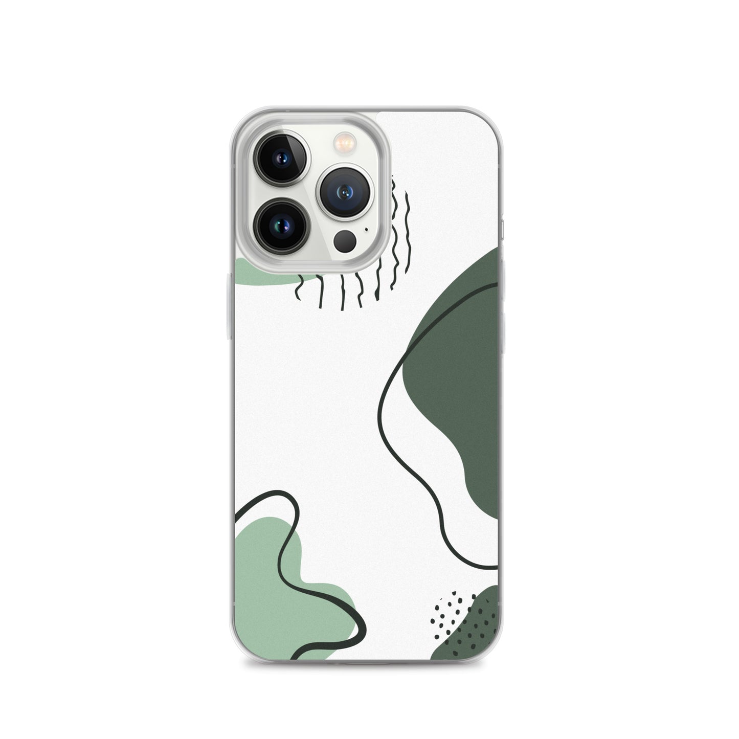 Green Abstract Shapes - Clear Case