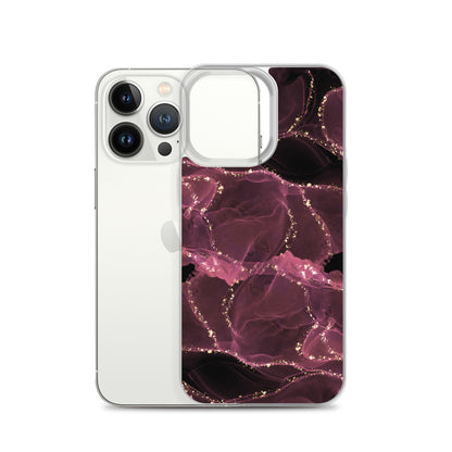 Pink Marble - Clear Case