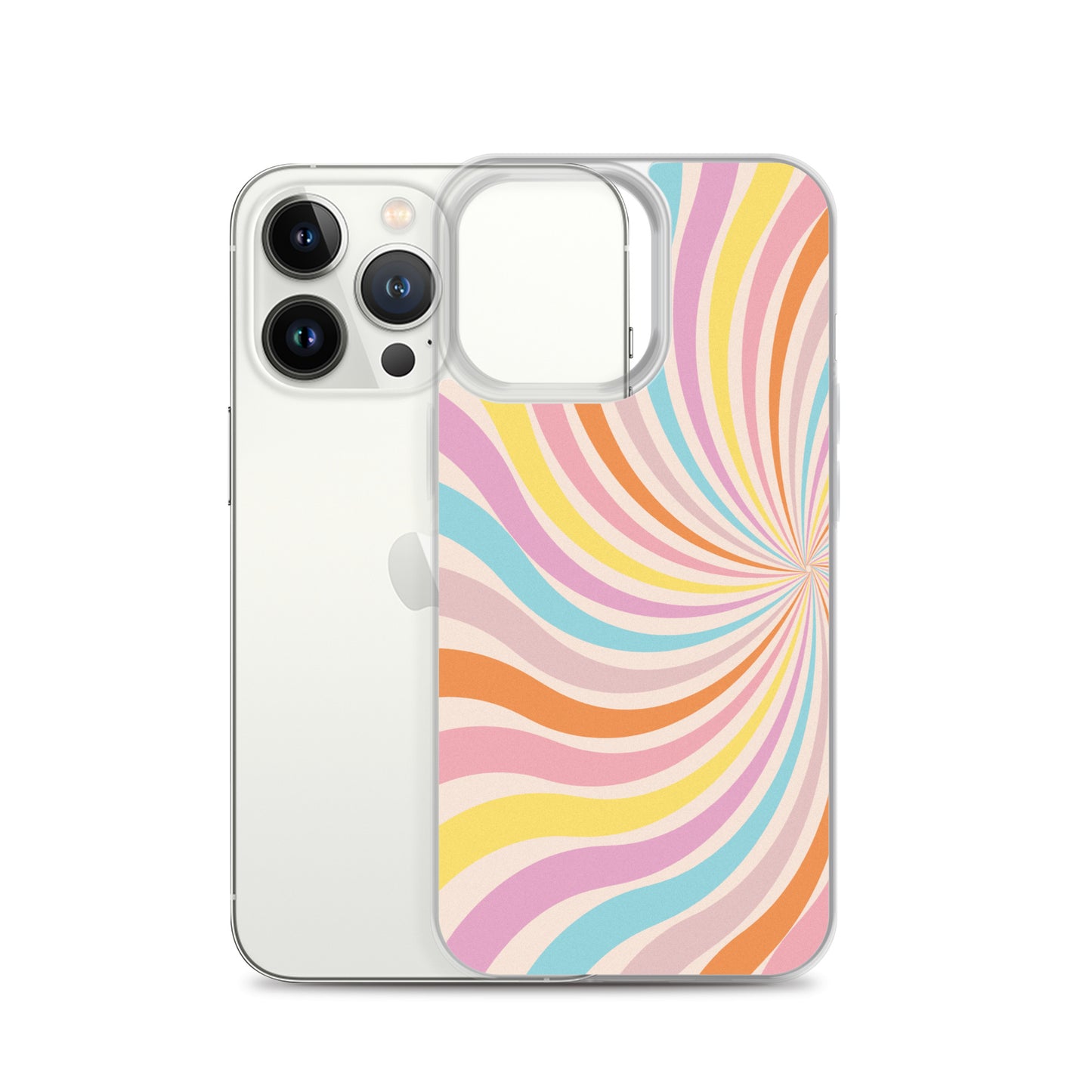 Rainbow Swirls - Clear Case