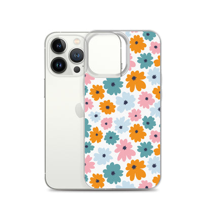 Multicoloured Flowers - Clear Case