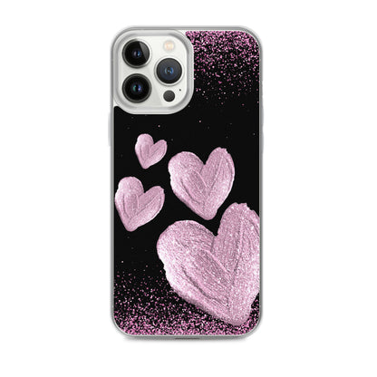 Pink Hearts - Clear Case