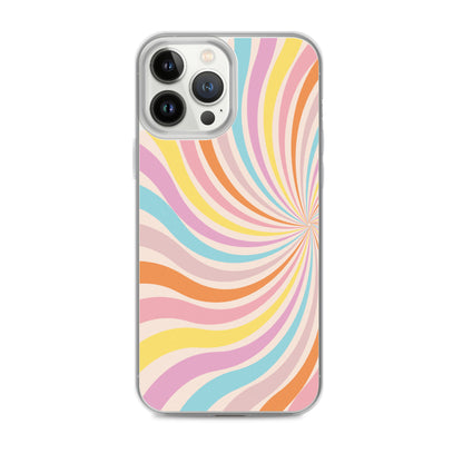 Rainbow Swirls - Clear Case