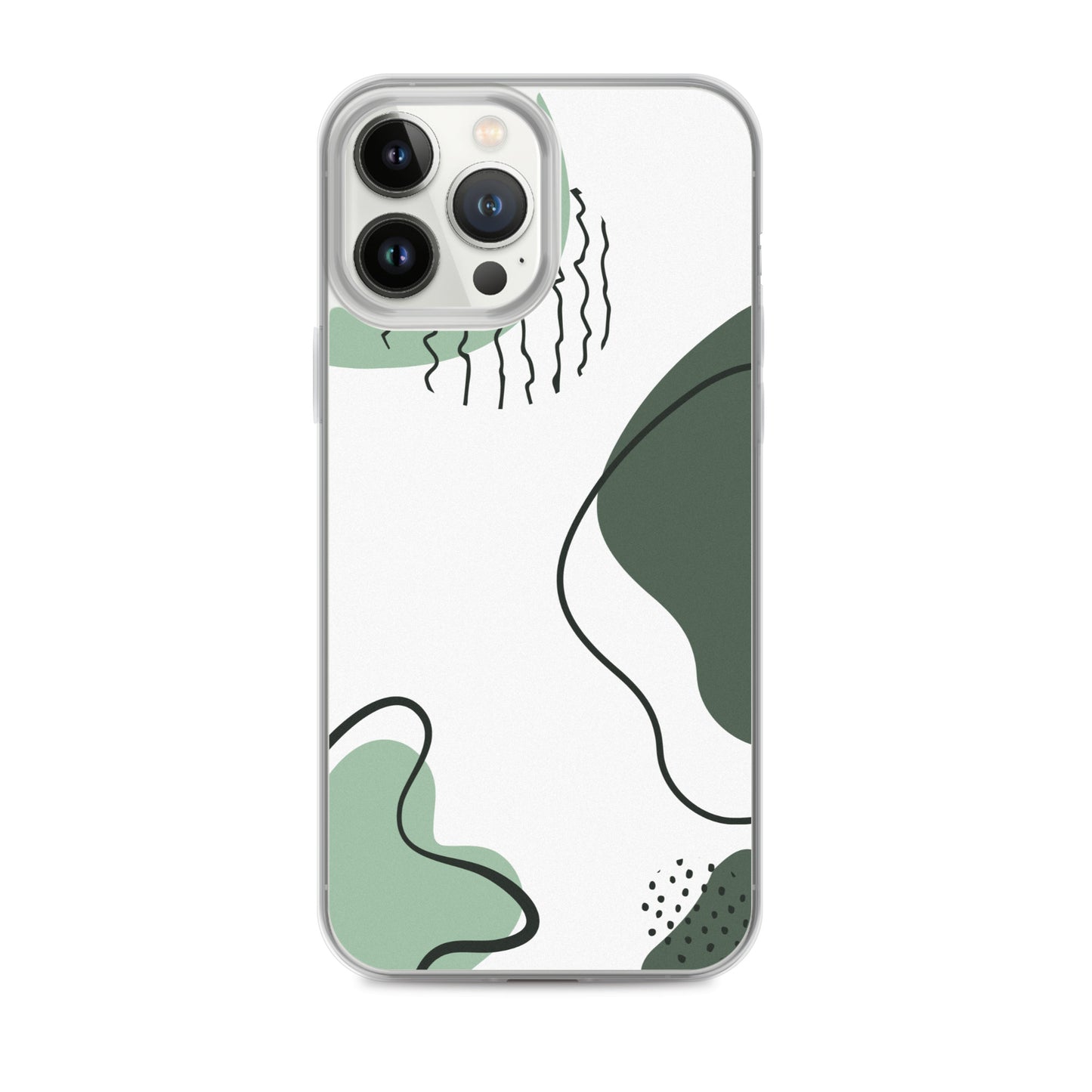 Green Abstract Shapes - Clear Case