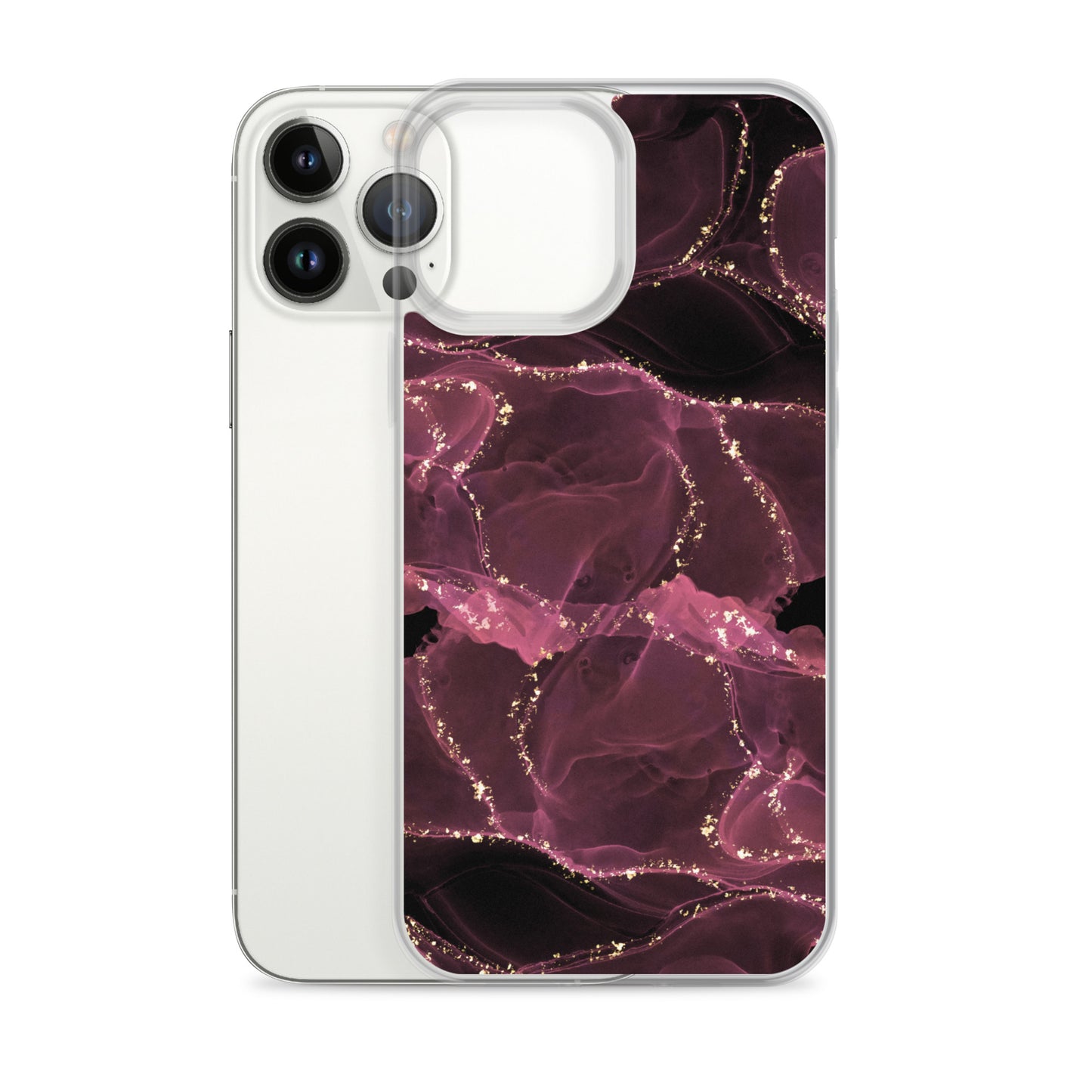 Pink Marble - Clear Case