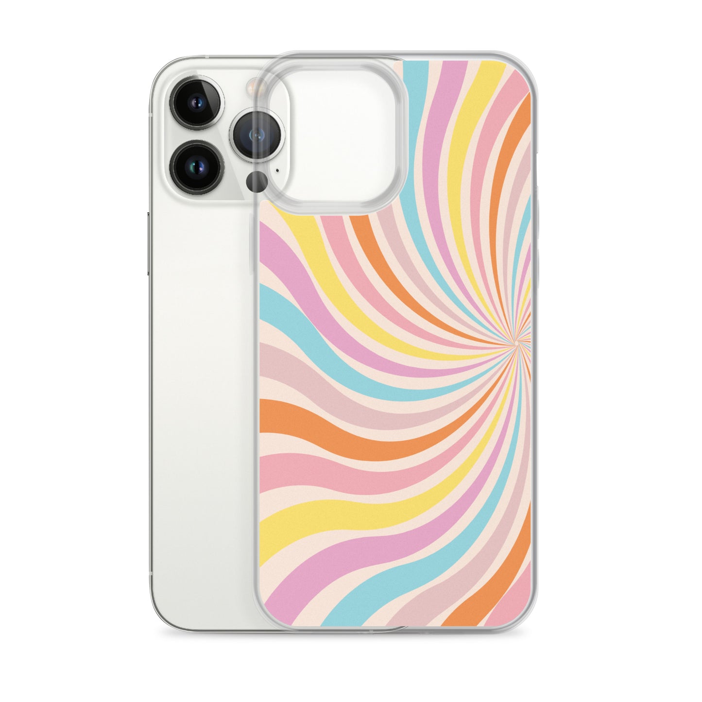 Rainbow Swirls - Clear Case