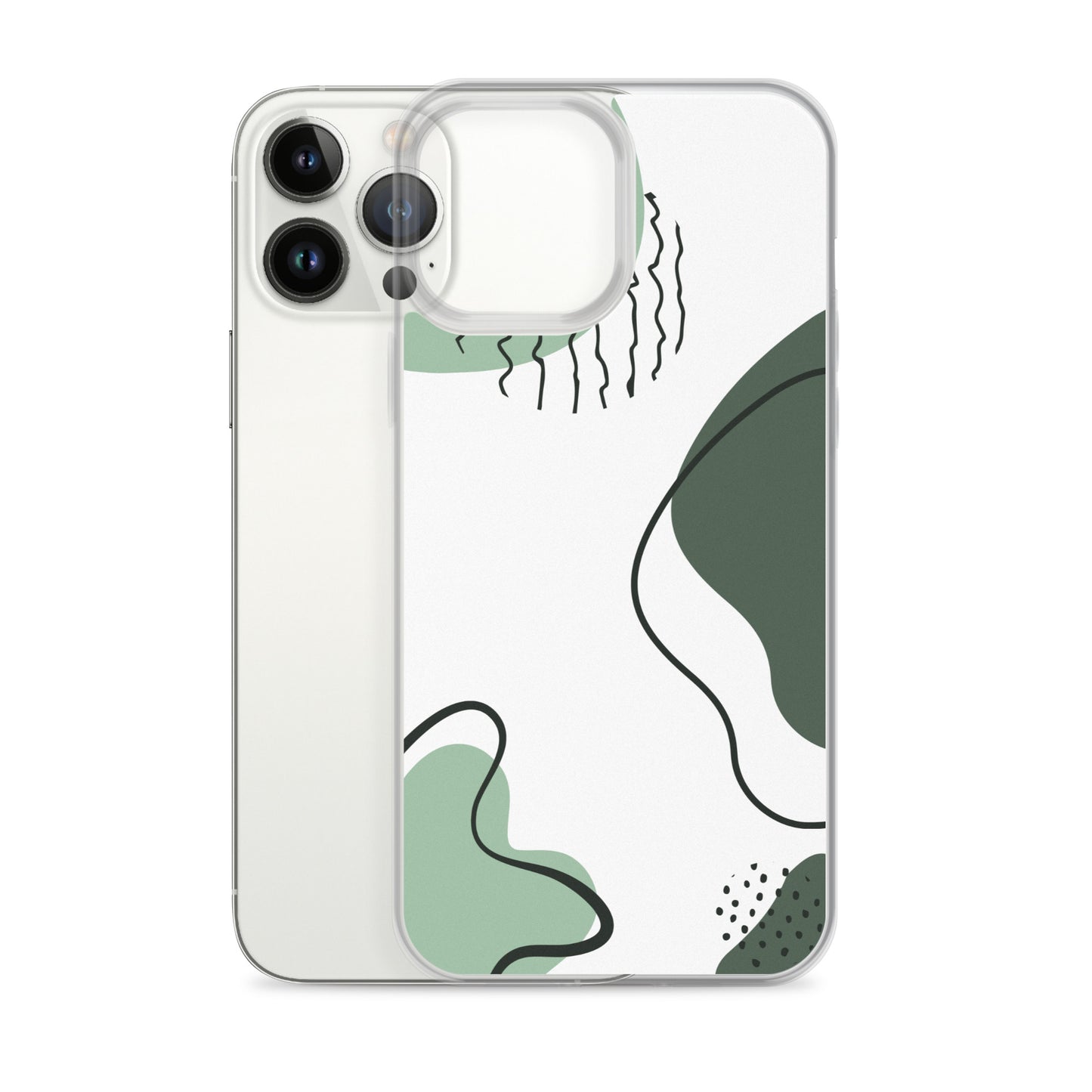 Green Abstract Shapes - Clear Case