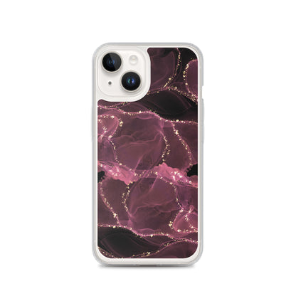 Pink Marble - Clear Case