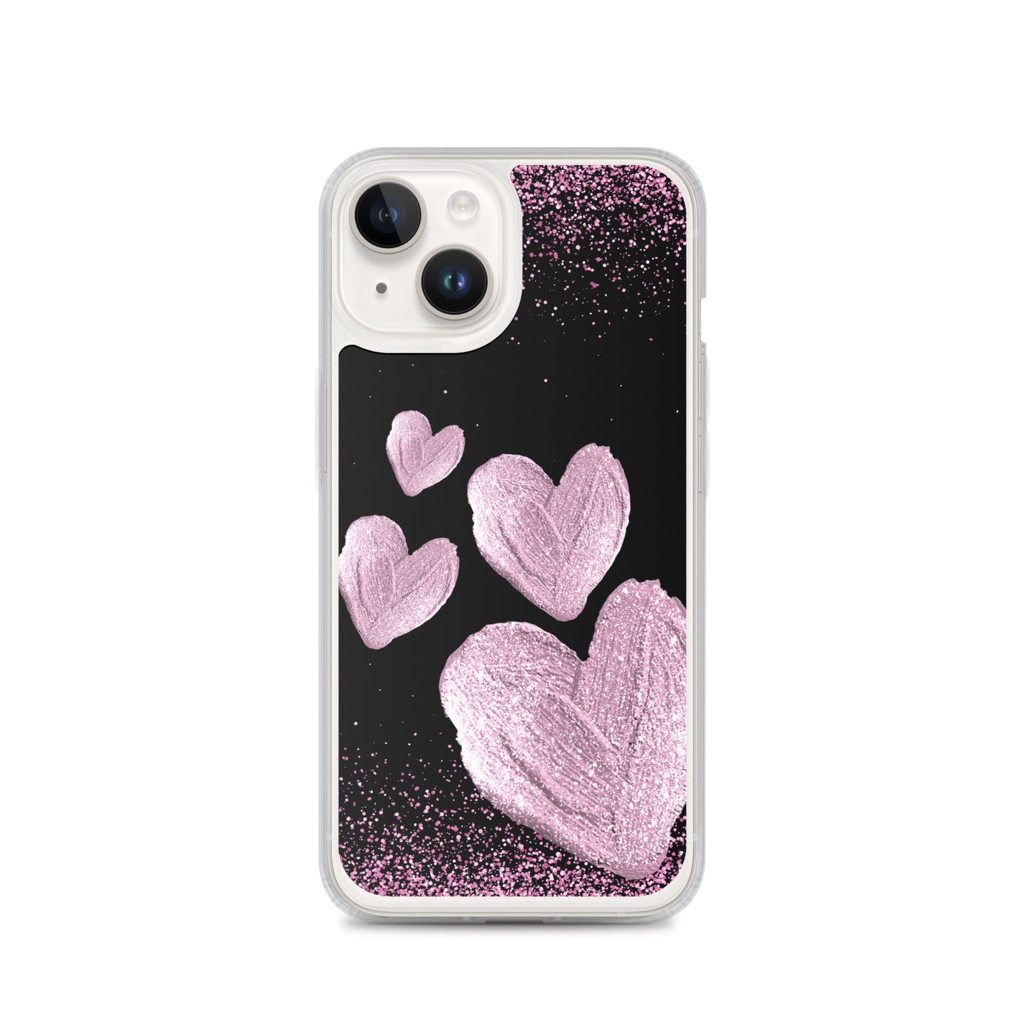 Pink Hearts - Clear Case