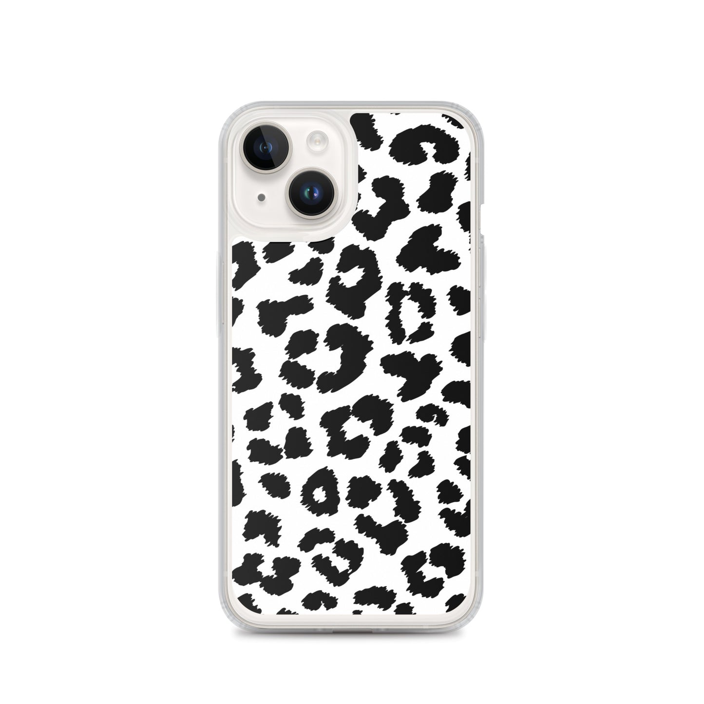 Black Leopard Print - Clear Case