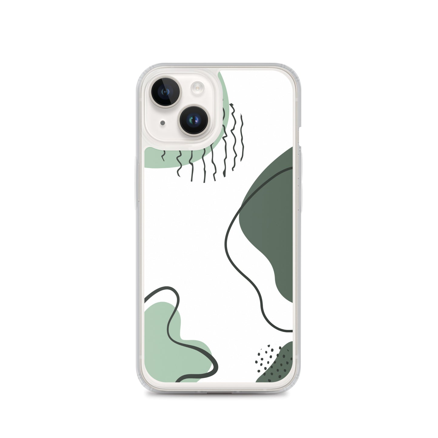 Green Abstract Shapes - Clear Case